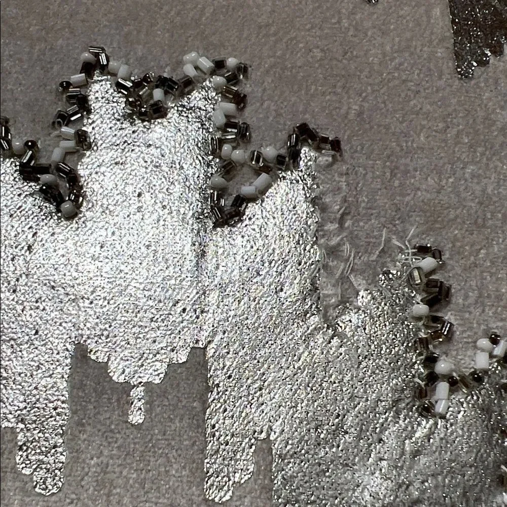 2 Safavieh Silver and Cream Textured Pillow 22X22 Luxury Accent Pillow modern